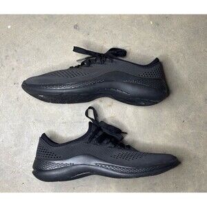 Crocs 206715 LiteRide 360 Pacer Men's Black Breathable Lace Up Low Top  Size 9